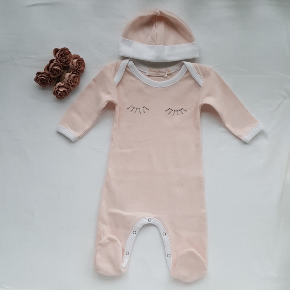 Frenchy Yummy Paris Footie and Hat Set